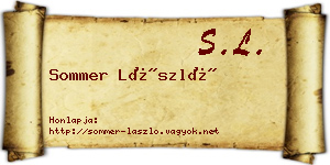 Sommer László névjegykártya