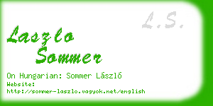 laszlo sommer business card