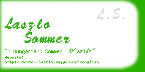 laszlo sommer business card